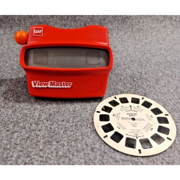 Toys Vintage Gaf View Master Red Orange Handle Vintage 1983 Rainbow